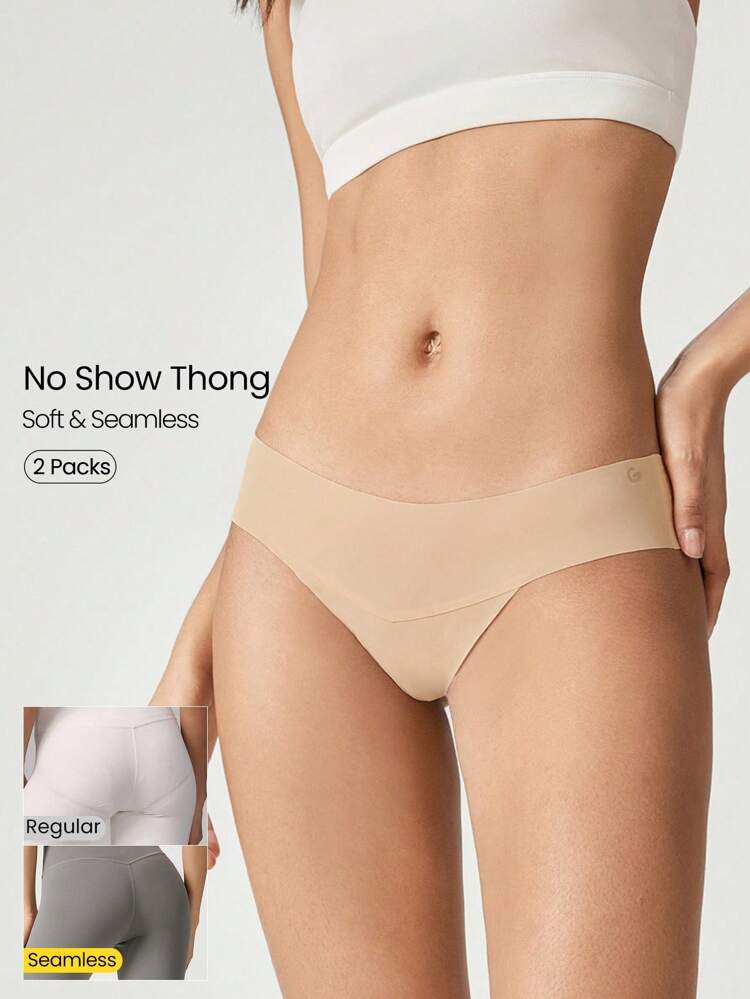 2 paquetes de ropa interior tipo tanga sin costuras, transpirable y de bajo corte, que absorbe la humedad para uso diario y entrenamiento