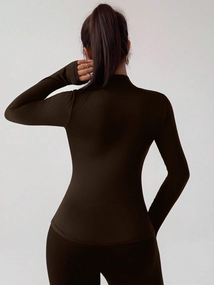 Sports Running Yoga Slim Fit Long Sleeve Jacket