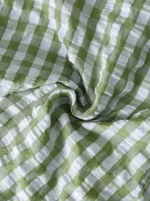 Rusticease 女士松紧腰格子阔腿宽松休闲裤 - 彩色 - 查看 7