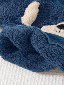 Cozy Pixies Felpa girocollo a maniche lunghe con decorazione a orecchie di cucciolo per bambini maschi