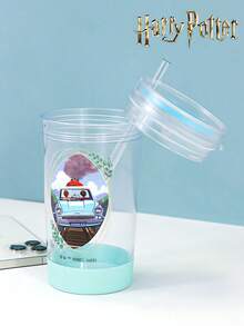 HARRY POTTER X SHEIN 1PC Straw Cup, Reusable Drinking Iced Coffee Cup, Wagon Cup, Adult And Children's Gifts - Multicolor - View 3