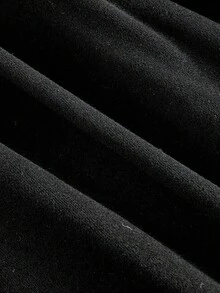 SHEIN MOD Schwarzes ärmelloses Damenkleid mit Metallschnallendekor und plissiertem Kragen in der Taille - Schwarz - Übersicht 5