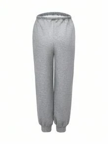 Modmama Pregnant Women's Fleece Applique Adjustable Waist & Cuff Sweatpants Adjustable Waist Sweatpants Winter Sweatpants Warm Sweatpants Thermal Lined Sweatpants Autumn/Winter - Multicolor - View 11