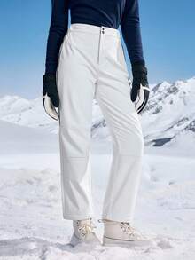 In My Nature 女士休闲户外保暖徒步裤秋冬滑雪裤女女士滑雪裤雪地裤女士冬季裤子女士白色滑雪裤 - 白色 - 查看 6