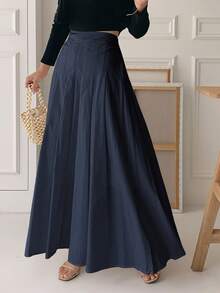 DAZY 女士纯色百褶裙，四季皆宜