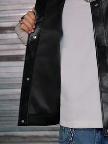 AXEPEAK Men's Woven Fashionable Casual Vest, Fall, Winter