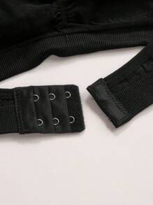 Women Casual Comfy Plain Ruched Bust Fabric Bralettes 3 Packs Non Padded Medium Stretch Bras - Multicolor - View 8