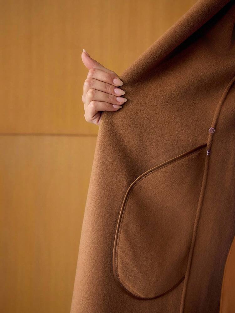 WOOL BELTED LAPEL COLLAR OVERCOAT, AUTUMN/WINTER