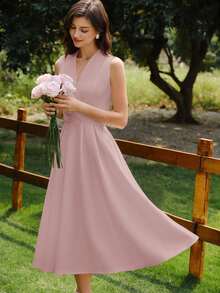 Vintamour Vestido vintage retro elegante para mujer, atuendos de verano para vacaciones y trabajo, vestidos de verano para mujer, vestido blanco para Pascua, vestido de fiesta para mujer, vestidos blancos para mujer, atuendos de primavera para mujer, ropa de verano para vacaciones, vestido de invitada de boda para mujer, vestidos de primavera para mujer, vestidos de verano para mujer, vestidos de sol para mujer, vestidos formales para mujer, vestido de graduación, vestidos elegantes para mujer, atuendos de vacaciones para mujer, cumpleaños - Rosa vieja - Ver 7