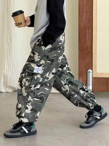 Dazy Kids 儿童秋装，加大码男童迷彩工装裤，秋季