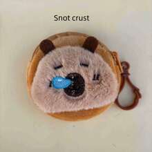 Mini kompakte Größe, weiches Plüschmaterial, sicherer Reißverschluss, Design mit Braunem Capybara-Muster, Münzbörse/Geldbeutel für Erwachsene, Unisex, für den täglichen Gebrauch, Reise-Accessoire, Geschenkidee, Geburtstag, Weihnachten, süßes Tiermotiv, Kawaii-Stil, Modeaccessoire