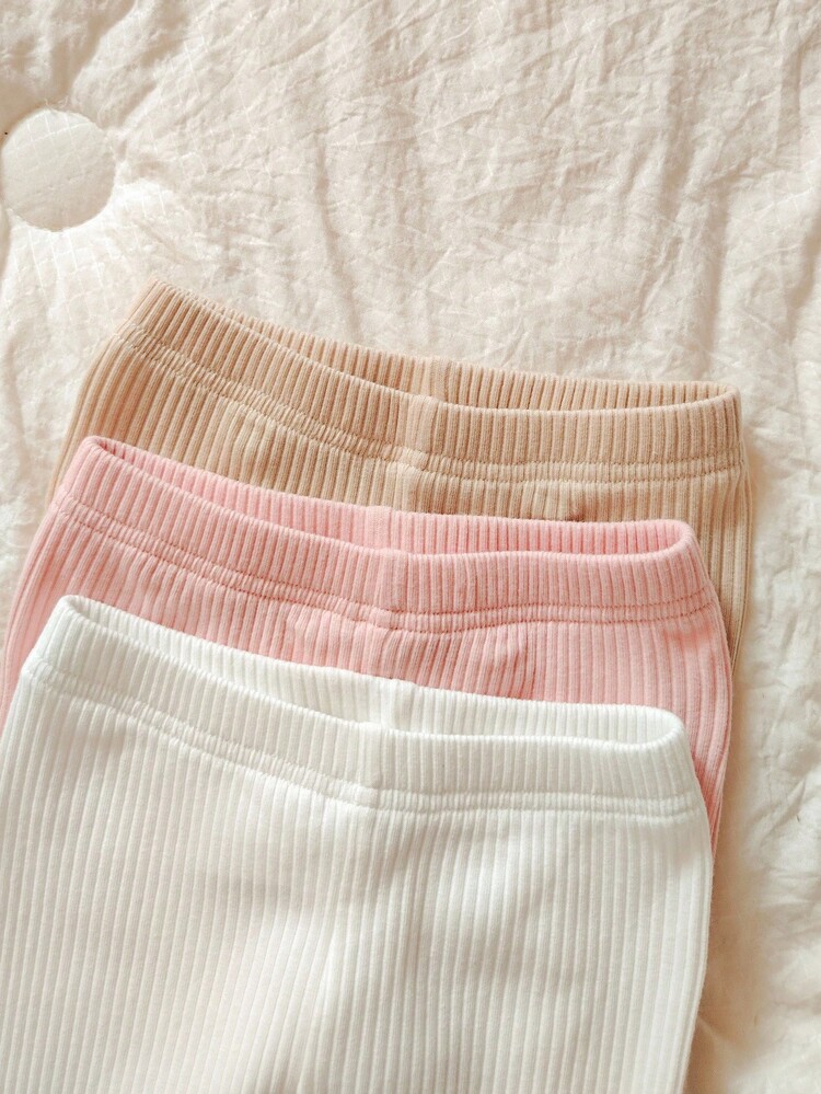 Vintaside Kids Baby Girl Three Pieces Set Of Spring And Autumn Leggings Comes In Three Soft Tones: Pink, White And Apricot, Catering To The Needs Of Different Occasions. Chic For Autumn/Winter Fall - Multicolor - View 6