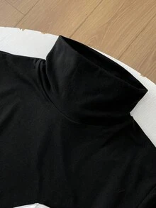 SHEIN 2pcs/Set Teen Boys' Basic Black & White Slim Fit Crew Neck Long Sleeve T-Shirts, Casual, School, Comfortable, Versatile, Soft Fabric, Suitable For Daily Wear, School, Outings, Outdoor Activities, Underwear,Home, Autumn/Winter Turtleneck Long Sleeve Shirts Long Sleeve Turtleneck Tops Basic Turtleneck Tops Fall Autumn And Winter Turtleneck Boys Long Sleeve Boys Turtleneck Tight Turtleneck