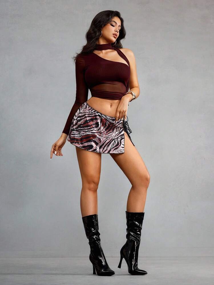 CUCCOO SZL Women's Fashion Pointed Toe Rhinestone Embellished Stiletto Heel Black Mid-Calf Boots, Elegant & Sexy For Party, Wedding, Formal Occasions For Christmas Spring Shoes