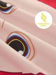 Teletubbies X SHEIN 3pc Cartoon & Rainbow Print Bedding Setsoft, Comfortable, Warm, Machine Washable, Suitable For Single Bed/Double Bed/Queen Bed/King Bed, Dormitory/Home - Multicolor - View 9