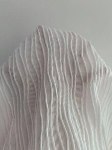 Breezaya Bộ 2 món gồm áo quây và chân váy trơn dành cho nữ. - trắng - Xem 7