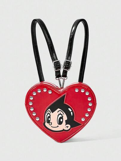 Astro Boy X ROMWE Mochila con gráfico de figura de dibujos animados para mujer