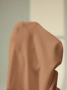 SHEIN PETITE 低腰纯色喇叭腿紧身西装裤派对性感优雅约会之夜派对 - 卡其色 - 查看 8