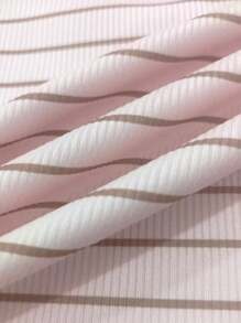 INAWLY Maglietta a maniche lunghe da donna elegante, casual e carina, con mix di righe e pizzo, adatta allo streetwear