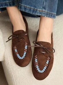 Rosivie Giày bệt màu nâu thời trang nữ - màu nâu - Xem 1