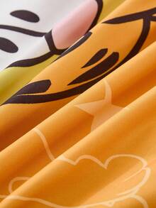 GARFIELD | SHEIN Juego de ropa de cama con estampado de dibujos animados - Amarillo - Ver 6