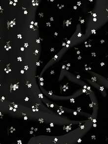 EMERY ROSE Damen Große Größen Urlaubs Blumen Muster Knopfleiste Rüschen Saum Lässig Bluse Hemd, geeignet für Sommer Ditsy Blumen Top Blumen Blusen für Damen Damen Lässig Tops Blumen Hemd - Verschiedenfarbig - Übersicht 3