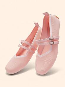 CUCCOO BASICS Giày bệt Mary Jane vải thoáng khí thoải mái CUCCOO Sweet - Hồng - Xem 7