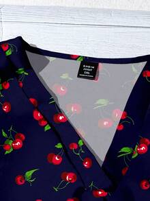 EMERY ROSE Áo cánh tối giản họa tiết quả anh đào cỡ lớn dành cho nữ, phù hợp cho mùa hè - Nhiều màu - Xem 5