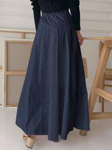 DAZY 女士纯色百褶裙，四季皆宜