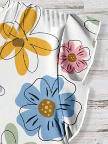 EMERY ROSE 大码女式彩色花卉印花休闲衬衫，适合夏季海滩度假 - 彩色 - 查看 5