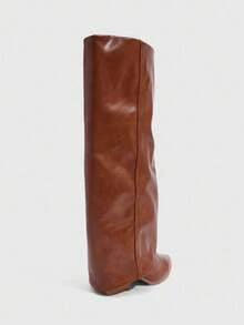 CUCCOO SZL 时尚紧身性感高跟过膝长靴 - 棕色 - 查看 7