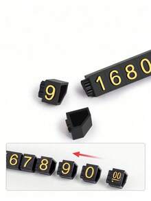 10Sets Mini Adjustable Price Tag Sets, Price Three-Dimensional Number Signs, Snap Design, Easy To Install, Can Be Used For Jewelry, Watches And Daily Office Display Price Signs, Suitable For Display Stands, Small Counters, Jewelry Retail Stores, Automatic Vending Machines, Store Decorations - Multicolor - View 5