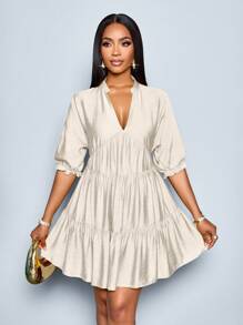 SOLERSUN 夏季服装 夏季服饰 演唱会服装 女士狂欢服装 节日度假服装 女士商务休闲沙滩装 女士度假服装 女士办公室服装 复古风 女士波西米亚风 - 杏色 - 查看 3