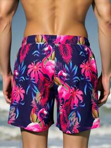 Manfinity Swimmode Short Black Animal Print Beach Shorts For Men With Bright Flamingo Pattern And Pockets Men Flamingo Swim Shorts Pink Swim Trunks Tropical Swim Trunks Men Men Floral Swim Trunks Pink Flamingo Swim Trunks Mens Flamingo Shorts Pink Men Swim Trunk Pink Flamingo Swim Shorts Pink Men Swim Trunks Men Flamingo Swim Trunks