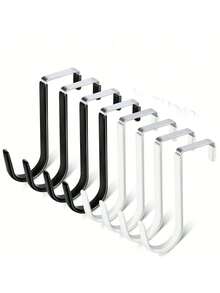 Over The Door Hooks, Door Hanger Hooks With Rubber To Prevent Scratches – Heavy Duty Organizer Hooks For Living Room, Bathroom, Bedroom, Kitchen – Hanging Clothes, Towels, Hats, Coats, Bags