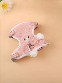 Guia e Peitoral para Gatos/Cachorros, Ajustável e À Prova de Fuga, Adequado para Passeios ao Ar Livre - Rosa chiclete - Visão 5