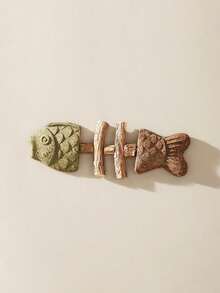 PETSIN 1 Piece Creative Cat Fishbone Toy, Tortoise Cat Toy, Wood Geranium Tooth Stick, Simulation Fish, Tooth Stick, Cat Self-Made Catn Toy, Gall Fruit Pet Toy - Multicolor - View 21