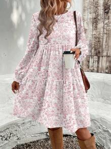 EMERY ROSE 秋冬休闲优雅女士中长连衣裙 - 彩色 - 查看 5