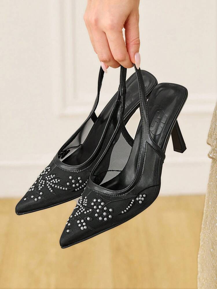 CUCCOO HITCHD Women's Back Strap Bow Decor Lolita Style High Heel Pumps, Burgundy