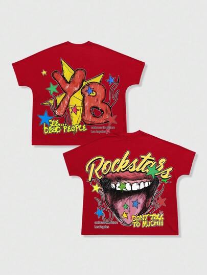 Street Life Men's Printed Round Neck Short Sleeve T-Shirt