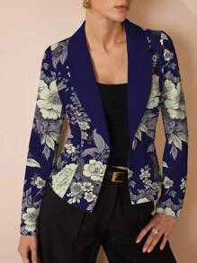 Glamance Pati Paints Áo khoác Blazer họa tiết in thường ngày dành cho nữ, phù hợp cho mùa thu/đông, mùa tựu trường, ngày nhà giáo, áo khoác ngoài nhẹ - Nhiều màu - Xem 4