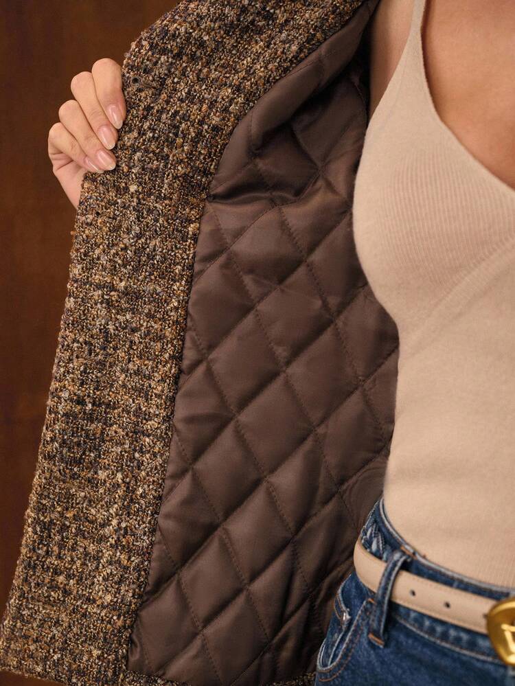 TWEED BUTTON UP WINTER COAT