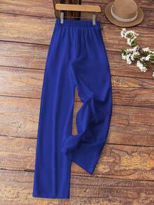 EMERY ROSE Women's White Linen Pocket Casual Pants, Spring/Summer Fall Cloth For Women