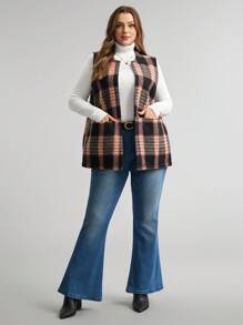 SHEIN LUNE 3件套休闲纯色修身长袖毛衣加大码百搭可搭配夹克多种颜色强搭配女士冬装万圣节服装冬装万圣节毛衣工作服女士通勤简约办公室老款毛衣适合日常穿着通勤简约优雅时尚通勤休闲风秋季 - 彩色 - 查看 3