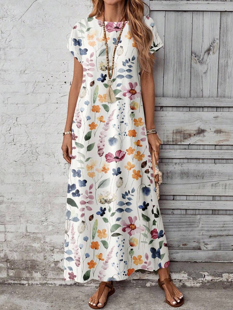 EMERY ROSE 女式休闲简约百搭碎花连衣裙，春夏