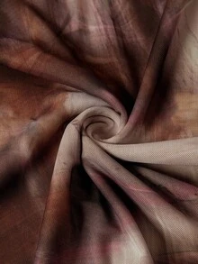 Ellevyn 女式长袖透视腰收紧紧身渐变扎染印花优雅长裙，适合秋冬季日常穿着和聚会 - 彩色 - 查看 6