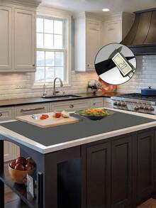 SHEIN 1件装，厨房台面垫，大号餐垫，台面保护垫，防滑耐热桌面保护垫，多用途垫，厨房用品，家居用品，秋冬家居装饰，圣诞节 - 灰色 - 查看 2