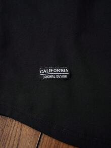 Manfinity NXTstreet 男士标语图案 T 恤，夏季