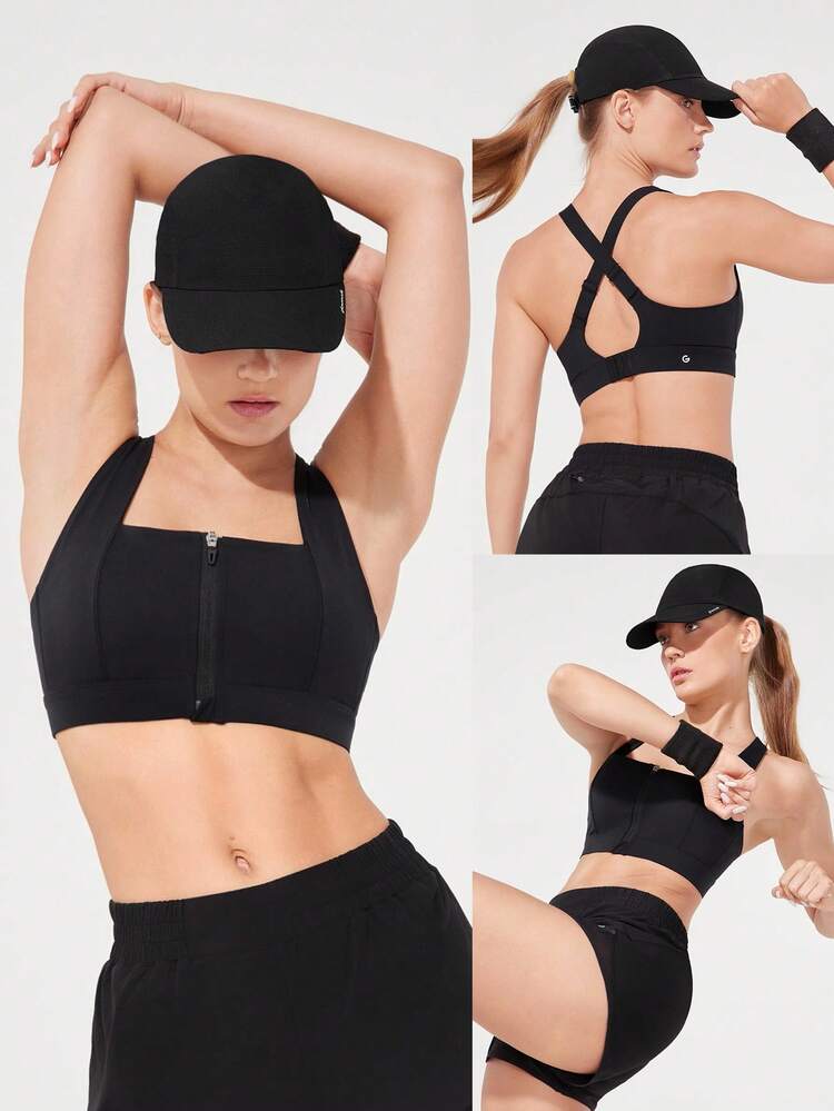 Schnell fließende, nahtlose, atmungsaktive, schweißableitende, schnelltrocknende, reflektierende, verstellbare Laufmütze für Gym, Training, Workout und Alltag