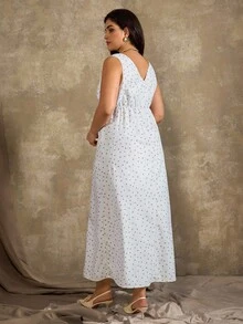 Flirla Vestido elegante y romántico de estilo francés minimalista y versátil con espalda descubierta, hombros descubiertos, textura de flores pequeñas, corte evasé, espalda abierta, ajuste ceñido y largo para mujer en verano - Multicolor - Ver 3